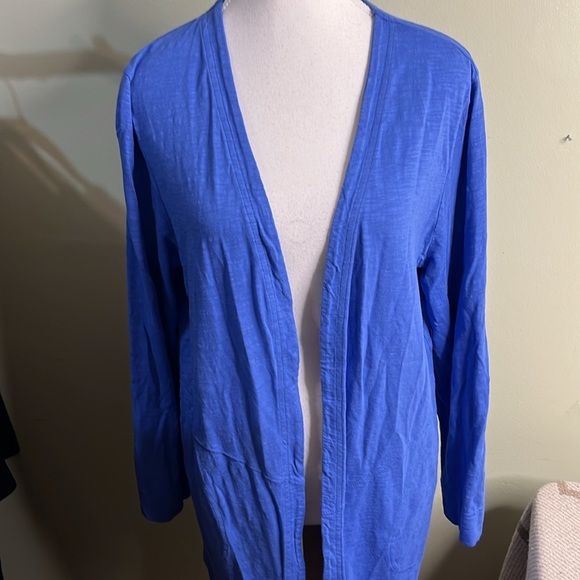 Chico's Ultimate Tee side pockets open front jersey cardigan, size: 2/ large - Picture 9 of 11